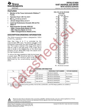 74ALVC16834DGGRE4 datasheet  